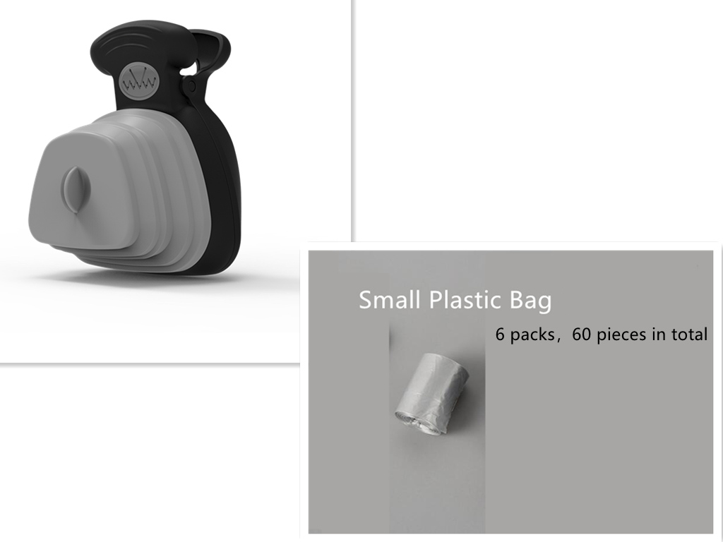 Pet Dog Poop Bag Dispenser Travel Foldable Spoon