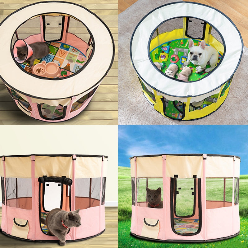 Removable Pet House Oxford Cloth Crate Room Playing Exercise