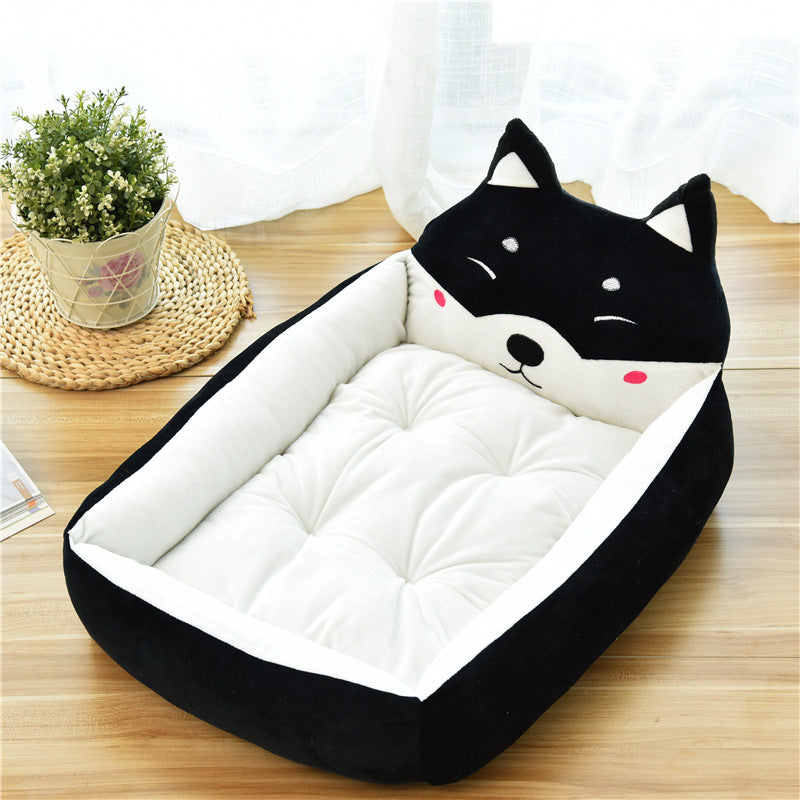 Large Pet Cat Dog Bed 7colors Warm Cozy House Soft Fleece Nest