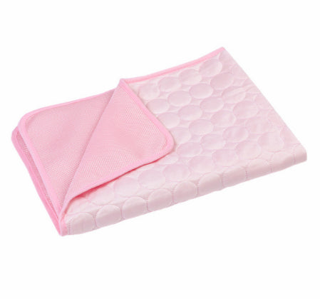 Summer Cooling Pet Sleeping Ice Silk Mat (Brown Set & Brown)
