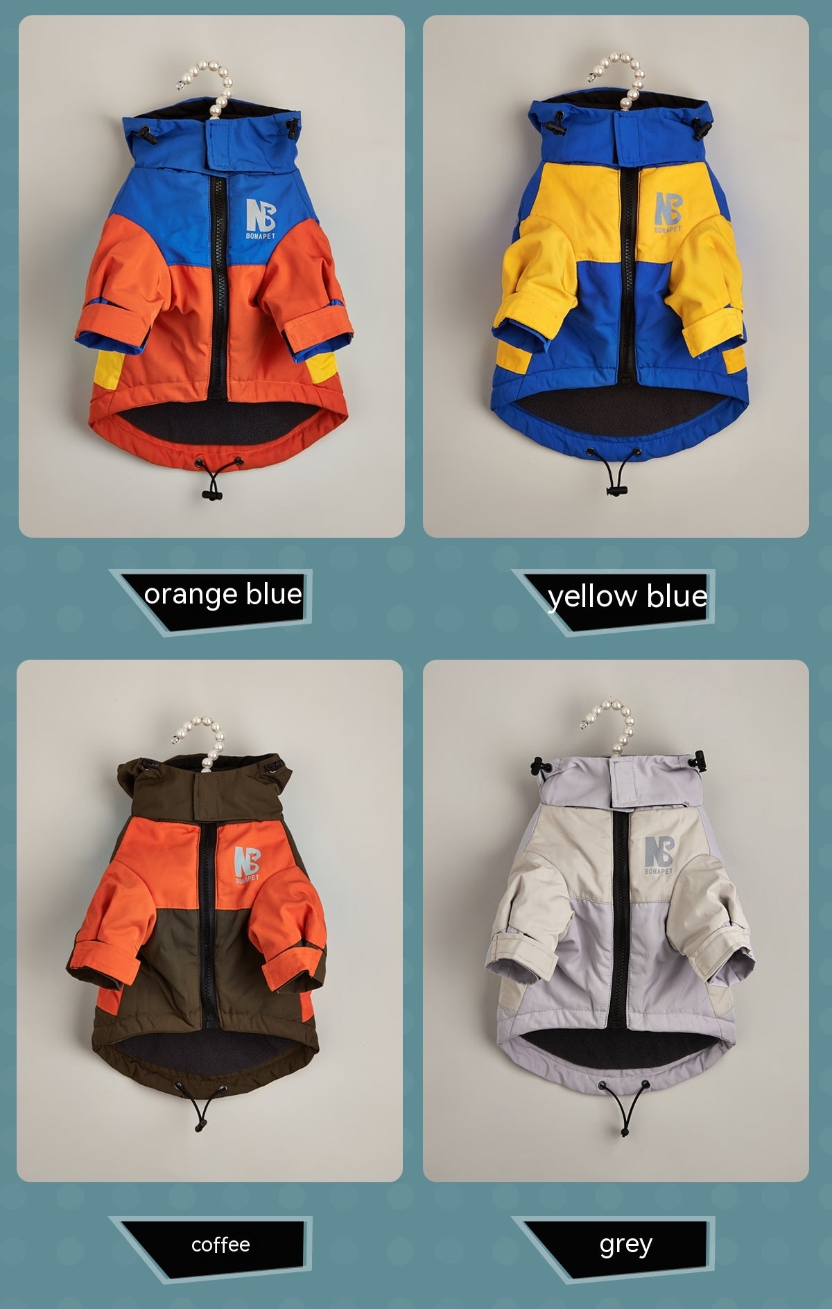 Dog Clothes Jacket Autumn And Winter Waterproof Warm Raincoat