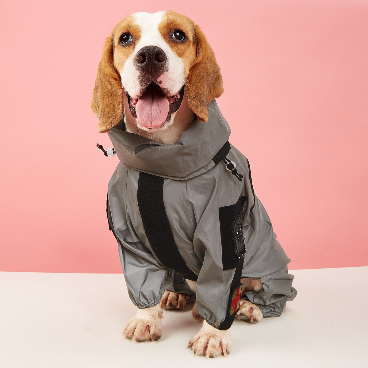 New Pet Reflective All-inclusive Four-legged Large Dog Raincoat