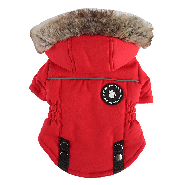 Pet Winter Cotton Dog Clothes Zipper Jacket Supplies