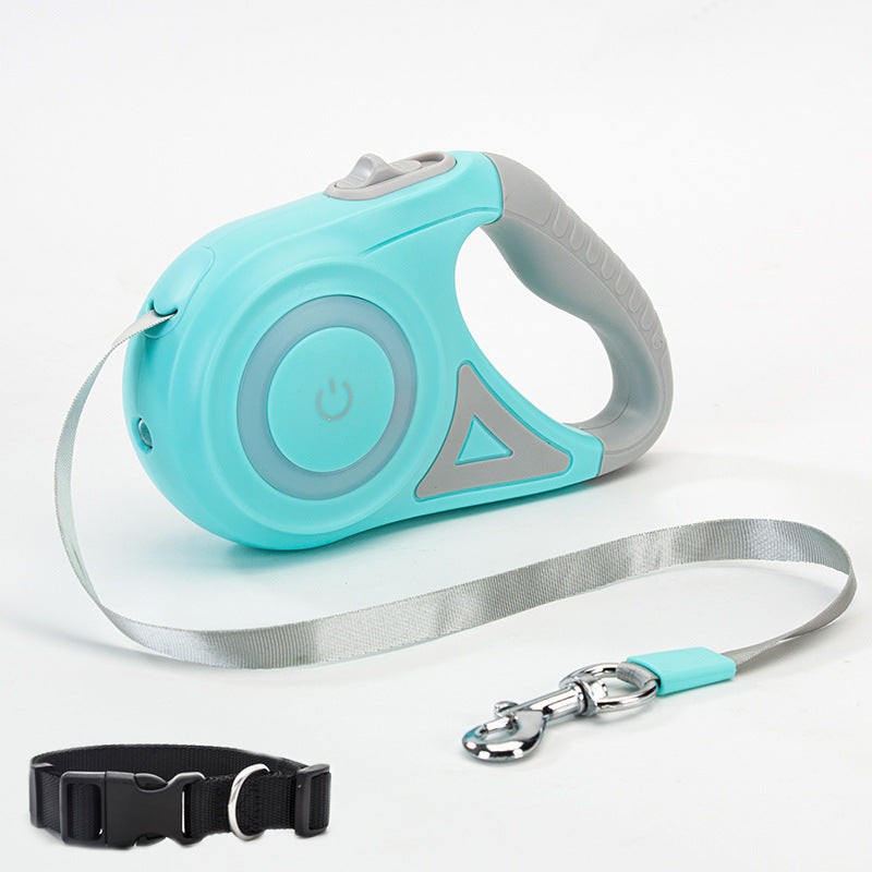 Dog Leash Retractable And Collar Spotlight Automatic Pet Cat
