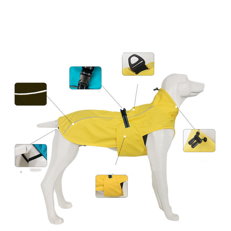 Pet Dog Fashion Casual Solid Color Waterproof Raincoat