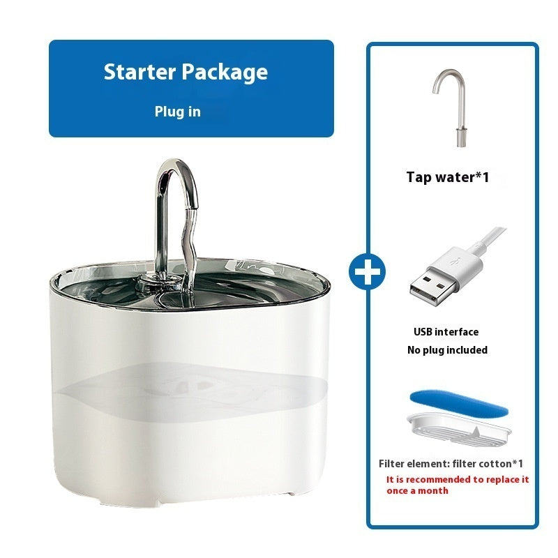 Pet Water Dispenser Loop Filter Smart Cat Feeder Alloy Fountain