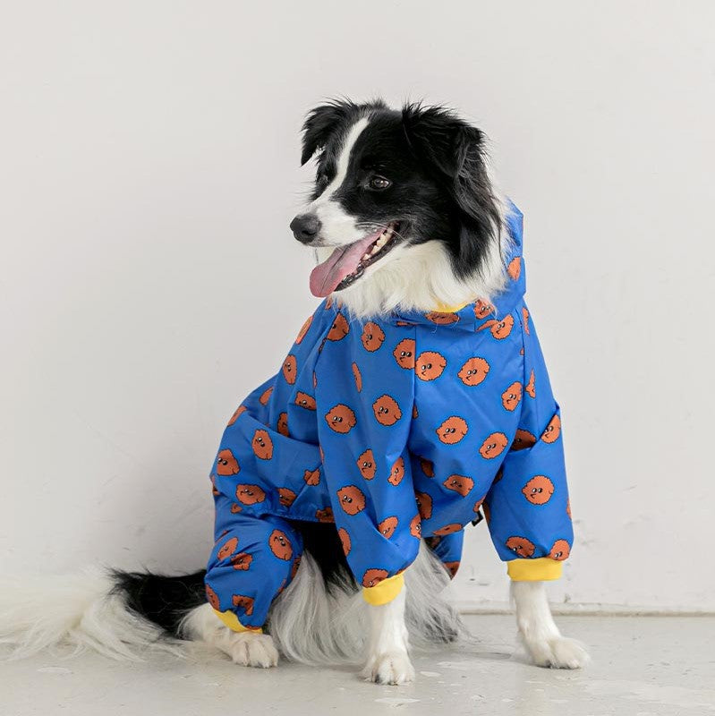 Fashion Four-legged Raincoat Dog Hooded