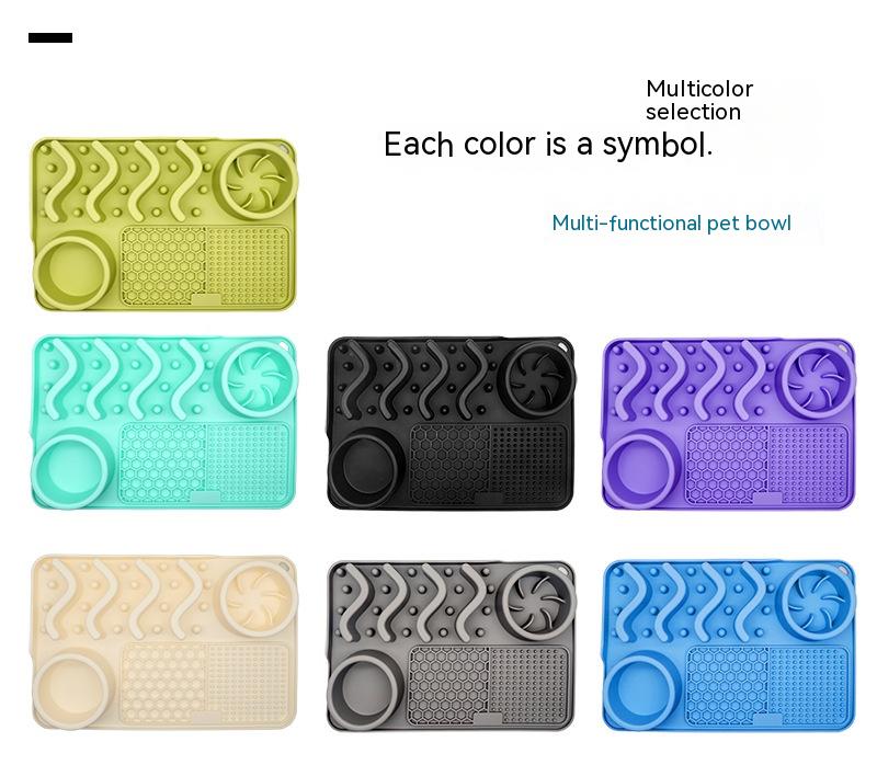Dog Silicone Licking Pad Pet Mat Smelling Multifunctional Food Bowl