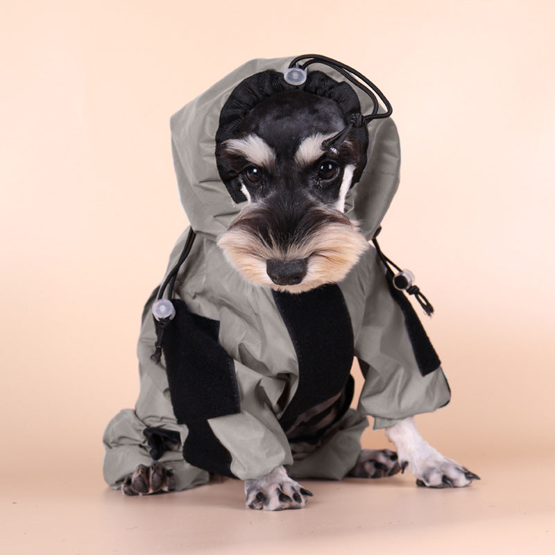 New Pet Reflective All-inclusive Four-legged Large Dog Raincoat