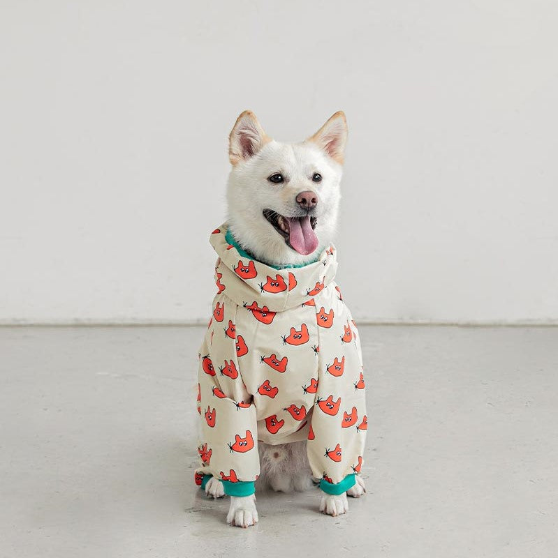 Fashion Four-legged Raincoat Dog Hooded