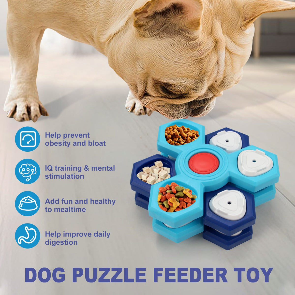 4 Layers Slow Feeder Puzzle Dog Bowls Assemble Eating Bowl For Dogs