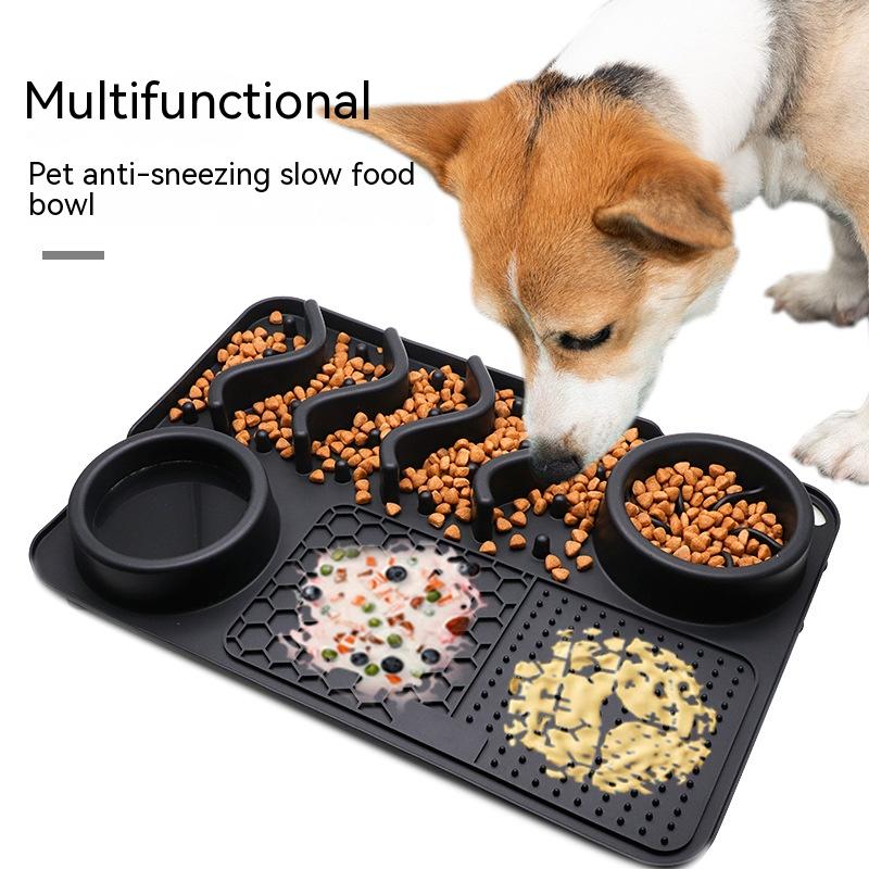 Dog Silicone Licking Pad Pet Mat Smelling Multifunctional Food Bowl