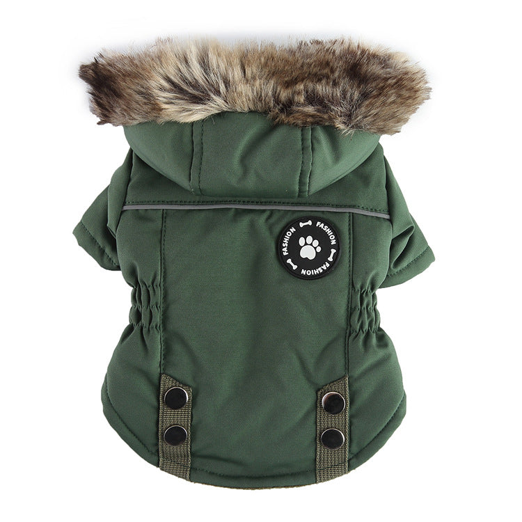 Pet Winter Cotton Dog Clothes Zipper Jacket Supplies