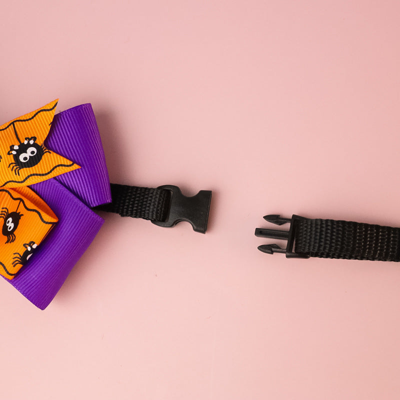 Pet Cat Dog Pumpkin Bow Tie Big Bell Decorations
