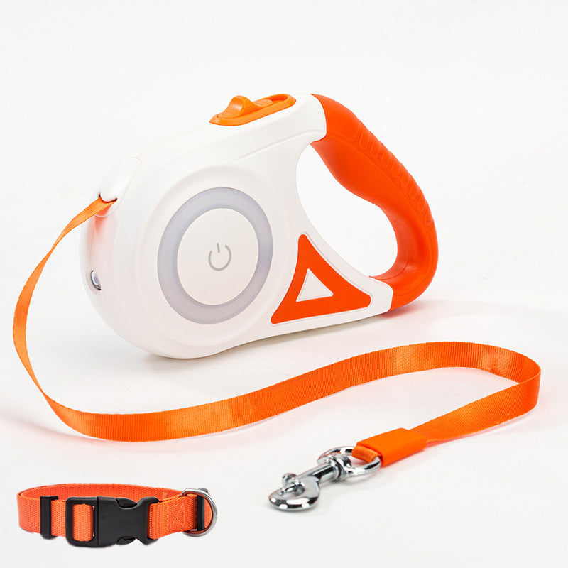 Dog Leash Retractable And Collar Spotlight Automatic Pet Cat