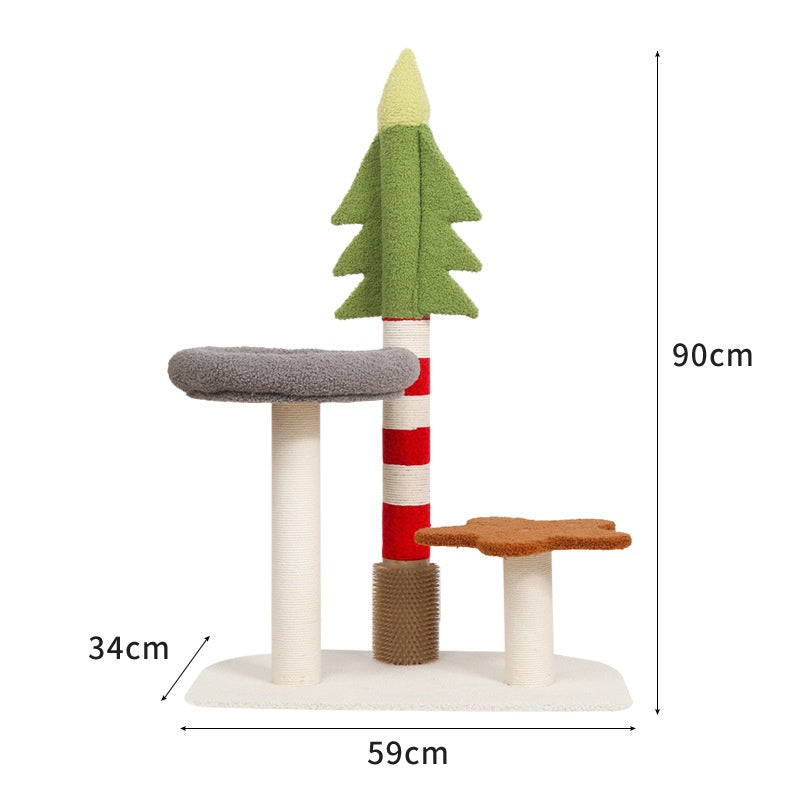 Promotional Christmas Tree Cat Climbing Frame All-in-one Sisal
