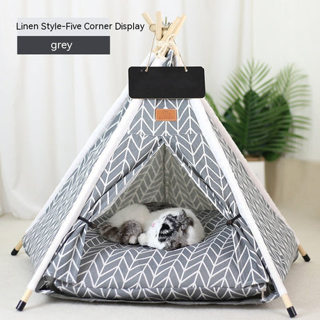 Pet Tent Cat House Removable And Washable Kennel Villa