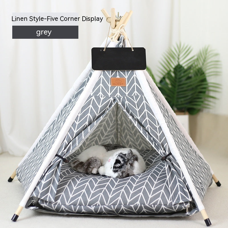 Pet Tent Cat House Removable And Washable Kennel Villa
