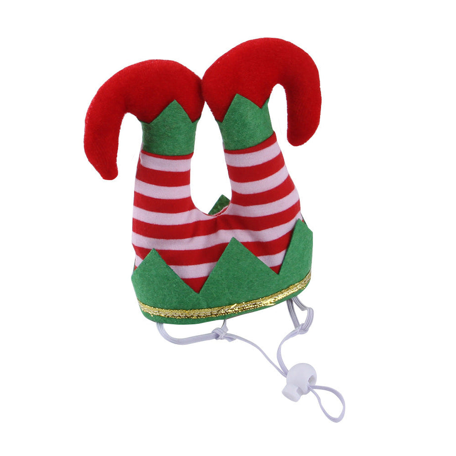 Pet Christmas Funny Striped Clown Hat Dog Ornaments Supplies