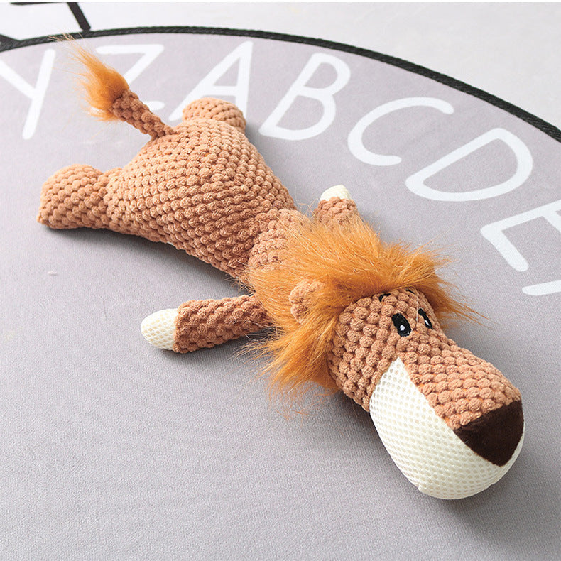 Plush Cartoon Puppy Dog Toy Pet Chew Squeak Toys For Small Dogs