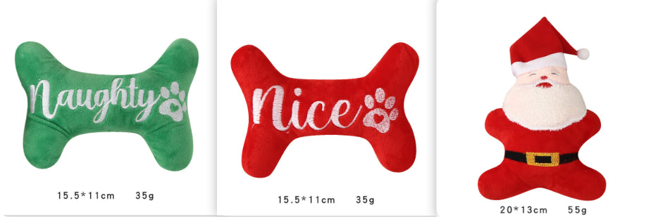 Christmas Dog Plush Sounding Puppy Pets Toy Santa Claus Decorations