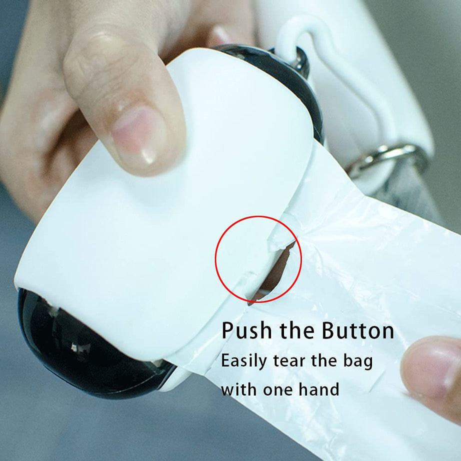 Dog Poop Bag Holder And Dispenser With Leash Attachment Pet