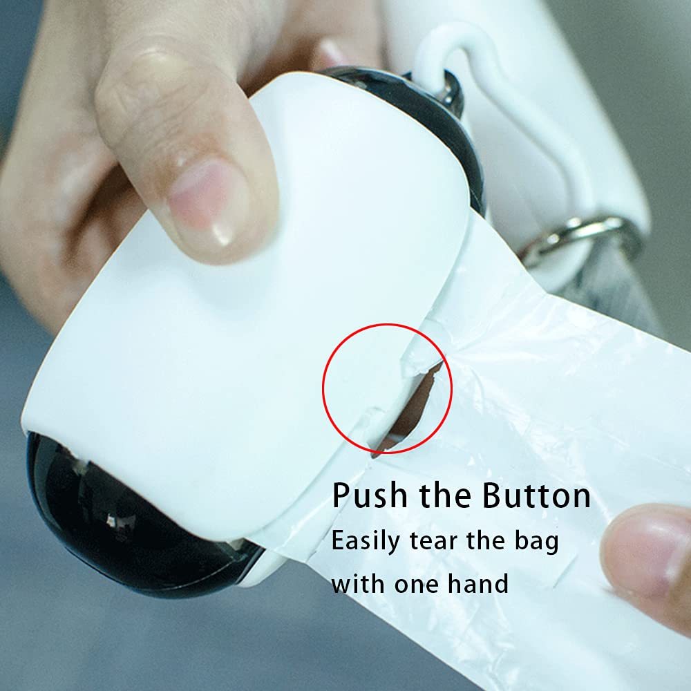 Dog Poop Bag Holder And Dispenser With Leash Attachment Pet