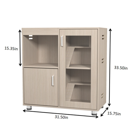 Guinea Pig Cage 4 Tiers Hamster Wooden With Lockers
