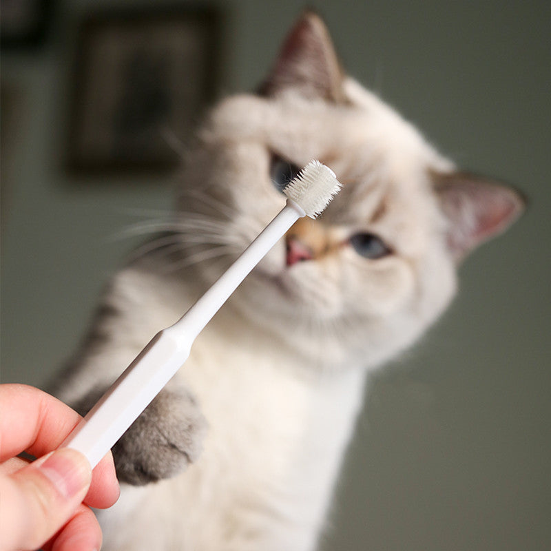 Pet Dog Cat Toothbrush 360 Degrees Oral Cleaning Teeth Improve Bad