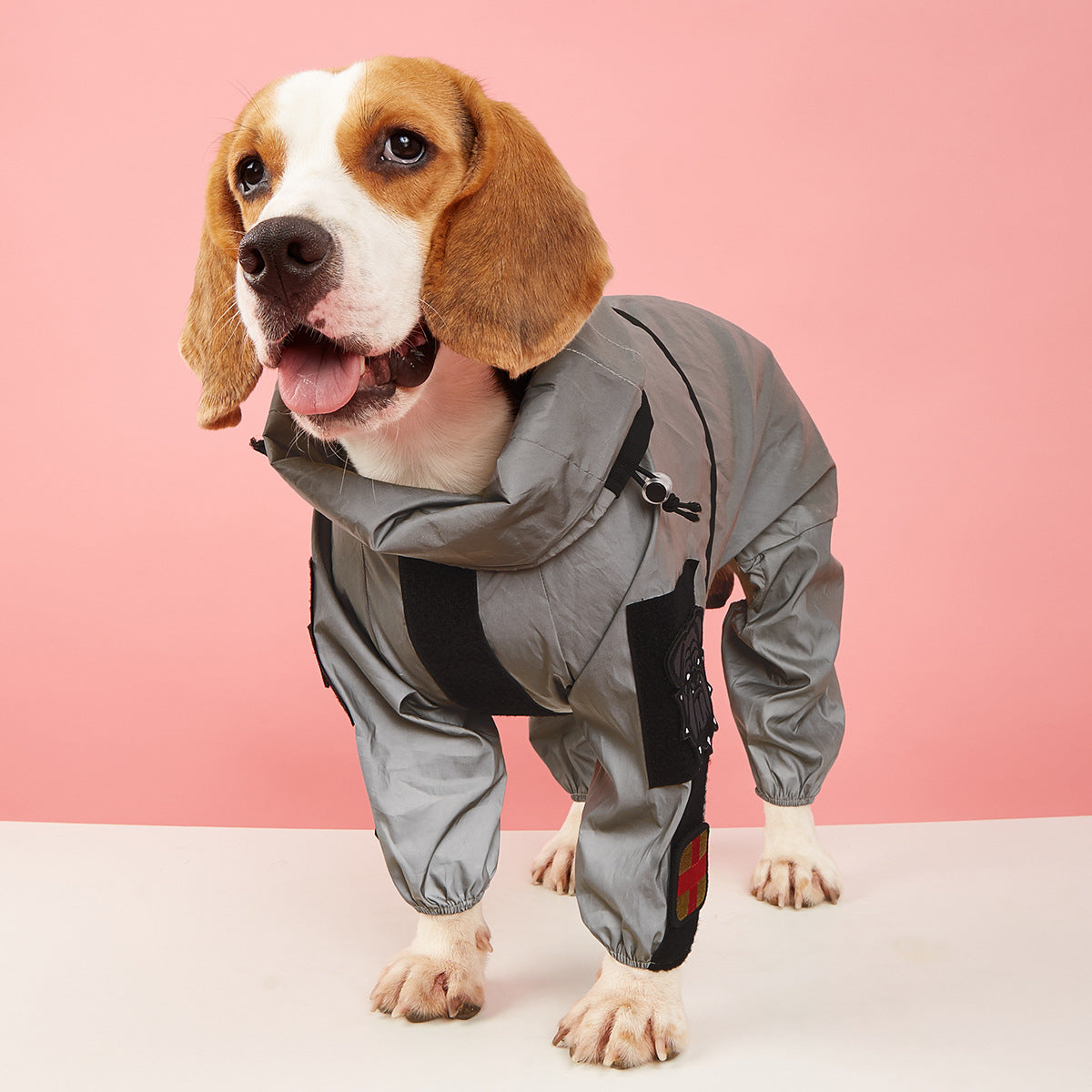 New Pet Reflective All-inclusive Four-legged Large Dog Raincoat