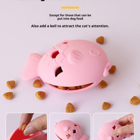 Fish-shaped Dog Treat Dispenser Toy-food-grade Silicone Slow Feeder