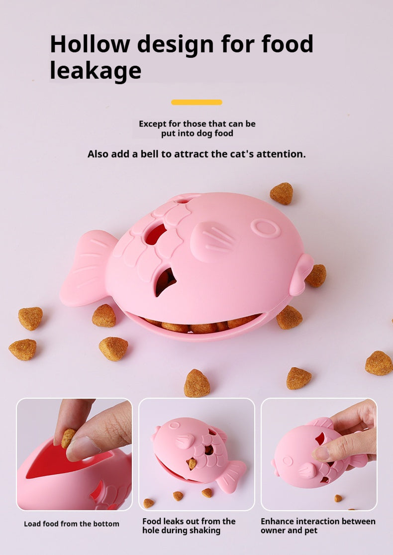 Fish-shaped Dog Treat Dispenser Toy-food-grade Silicone Slow Feeder