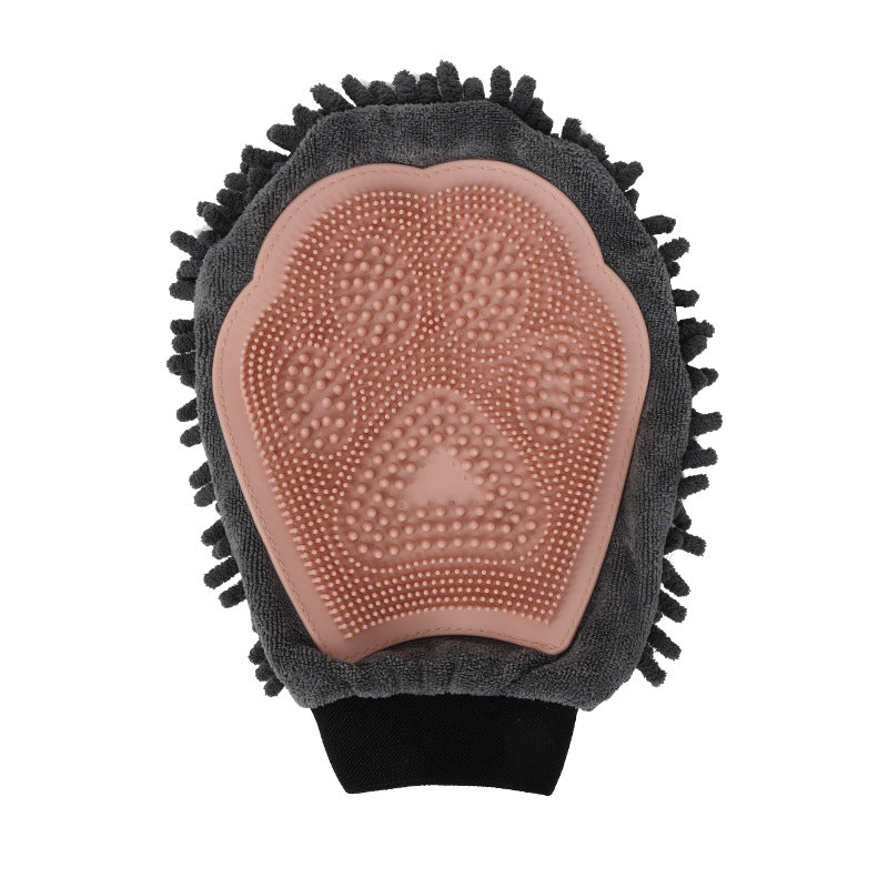 Pet Bathing Brush 2-in-1 Grooming Glove Elegant Dog Tool