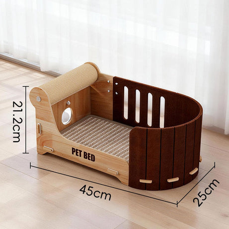 Sisal Scratching Post And Lounger Freestanding All-in-one