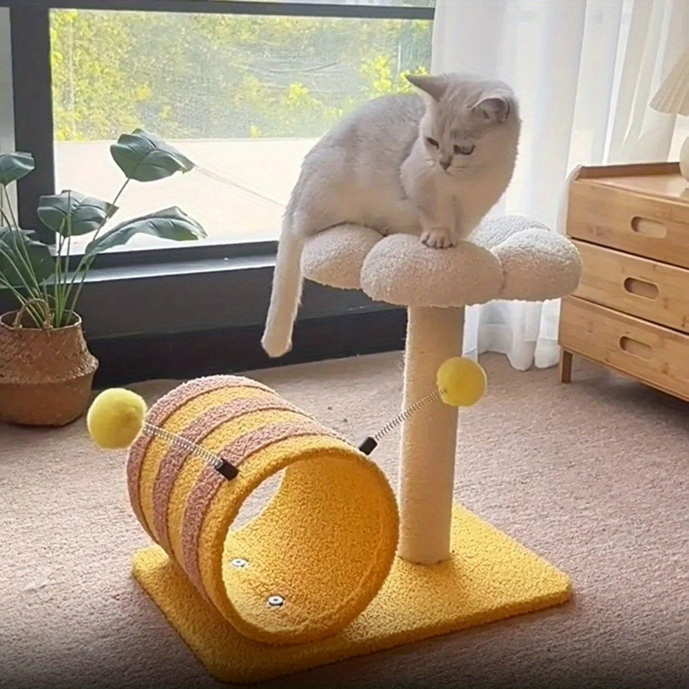 Bee Cat Climbing Frame Sisal Scratching Board No Debris Or