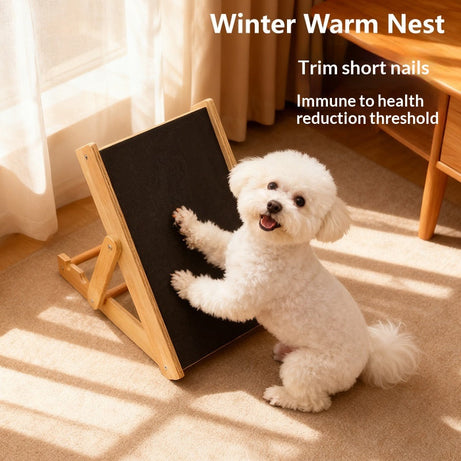 Solid Wood Dog Scratching Board For Nail Sharpening No Installation