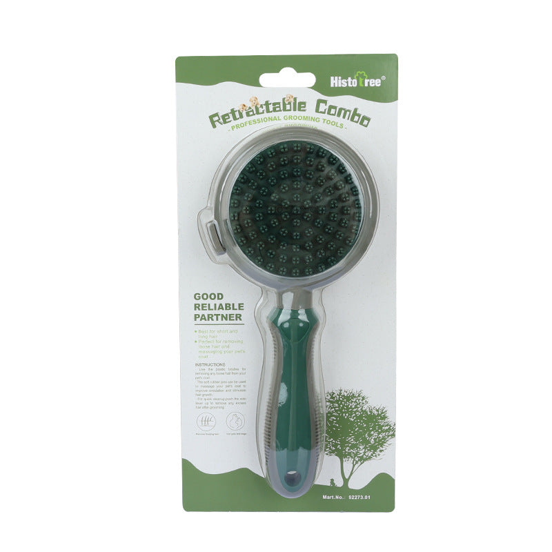 Pet Hair Removal Comb Cat Brush Self Cleaning Slicker Double-sided