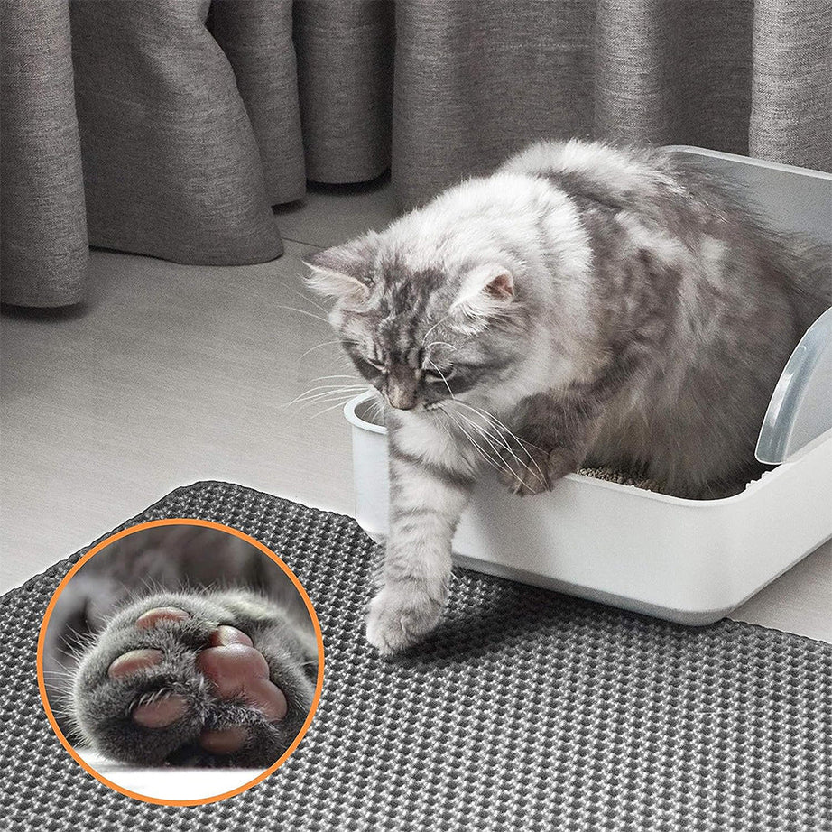 Pet Cat Eva Double Layer Basin Mat Anti-splash Filter Sand Toilet
