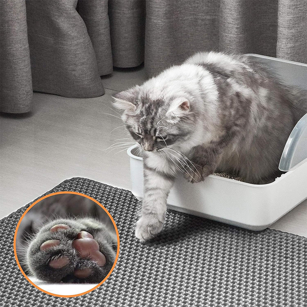 Pet Cat Eva Double Layer Basin Mat Anti-splash Filter Sand Toilet
