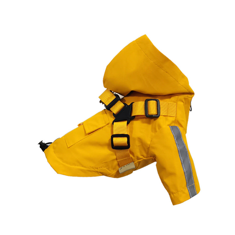 Pet Waterproof Raincoat British Dog Four Seasons Universal