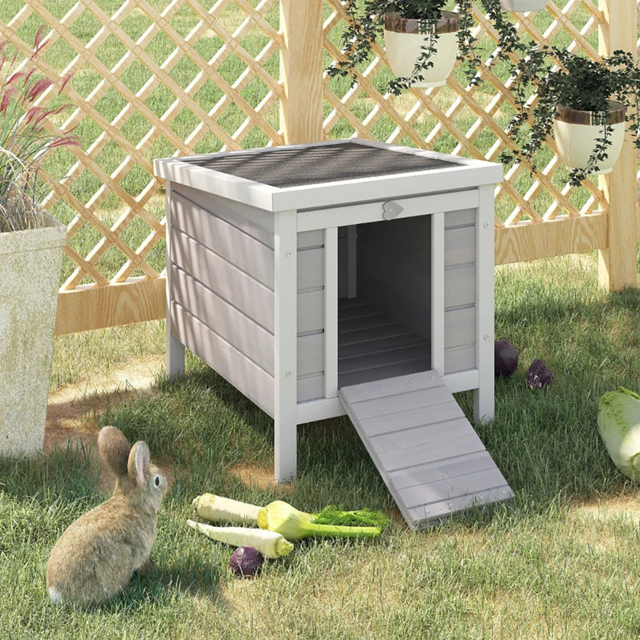 Small Wooden Rabbit Hutch Bunny Cage Guinea Pig Duck House Dog