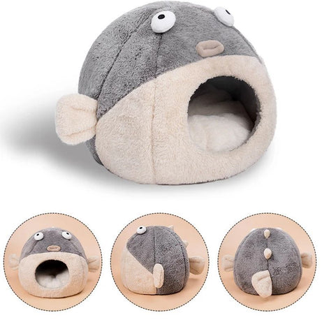 Cute Animal Cat Accessory Furniture Balloonfish-shaped Pet Mats