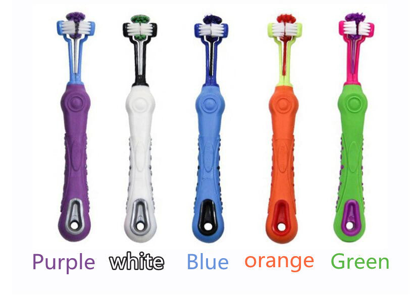 Pet Dental Supplies Fingers Double-headed Toothbrush Teeth Cleaning