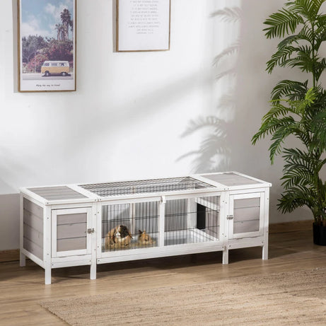 Rabbit Hutch Bunny Cage Guinea Pig House With Pull-out Tray