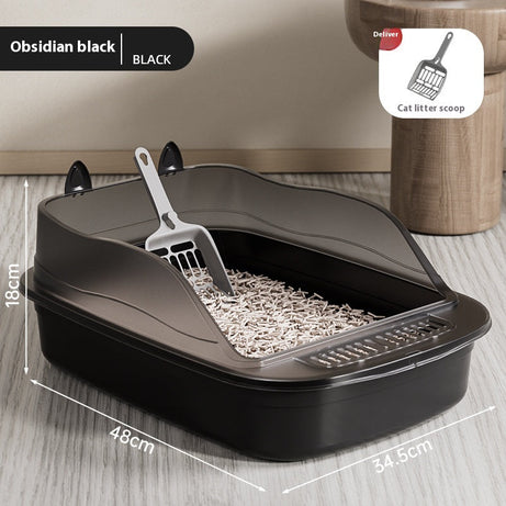 Oversized Litter Box High Fence Anti-splash Cat Toilet Extra Large
