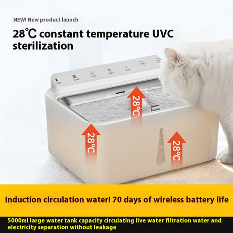 Cat Water Fountain Constant Temperature Heating Automatic