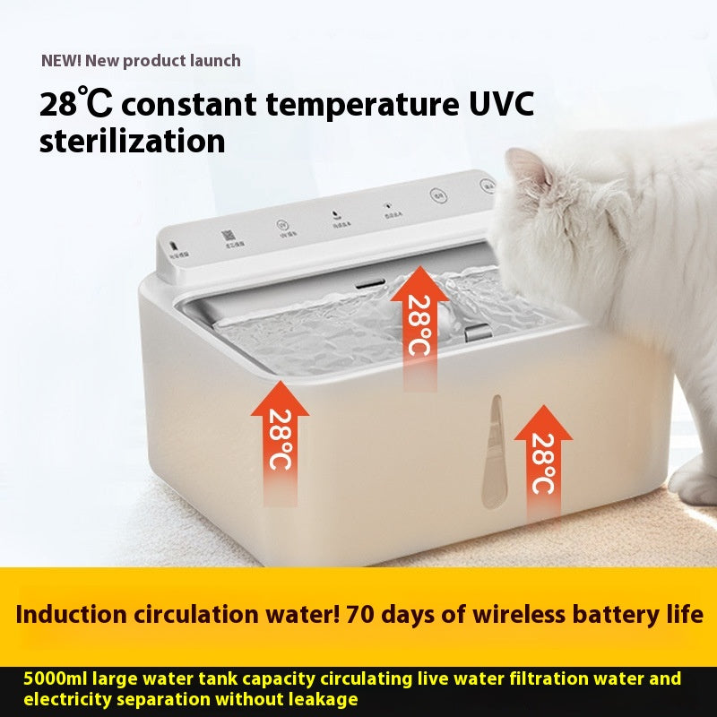 Cat Water Fountain Constant Temperature Heating Automatic