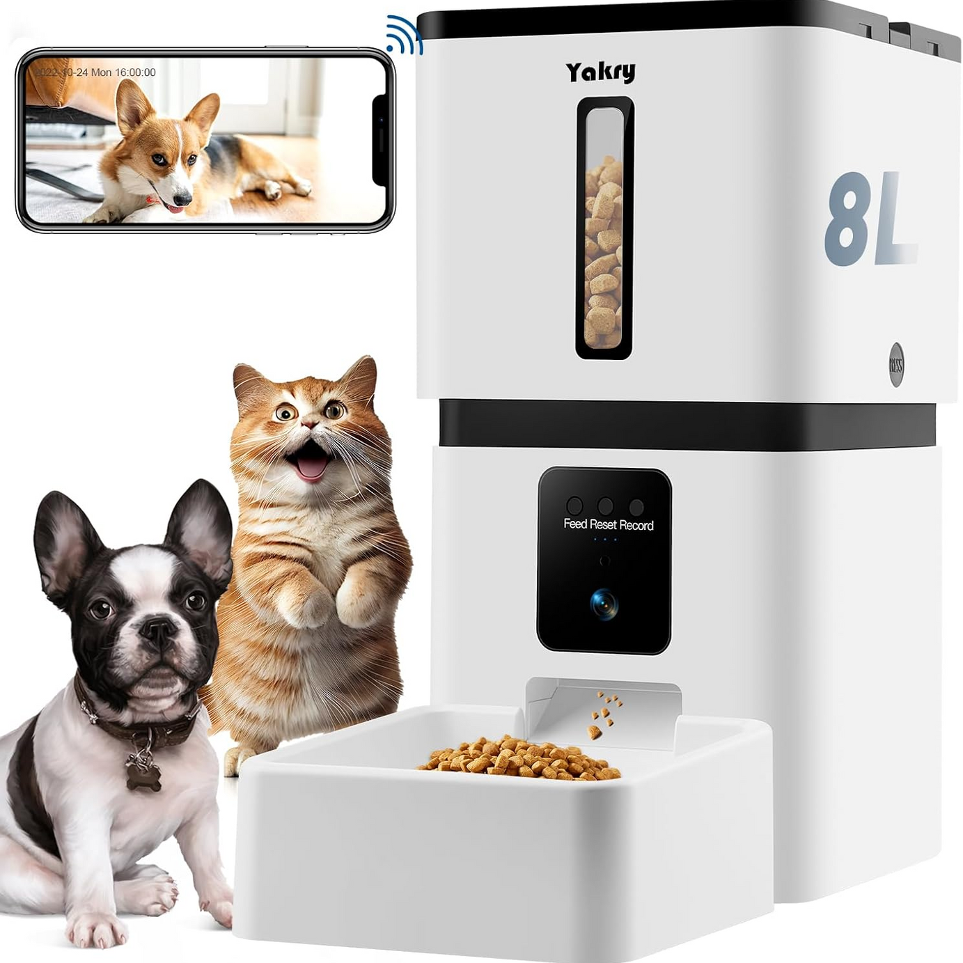 Automatic Dog Feeder With Camera 8l 33 Cups Smart