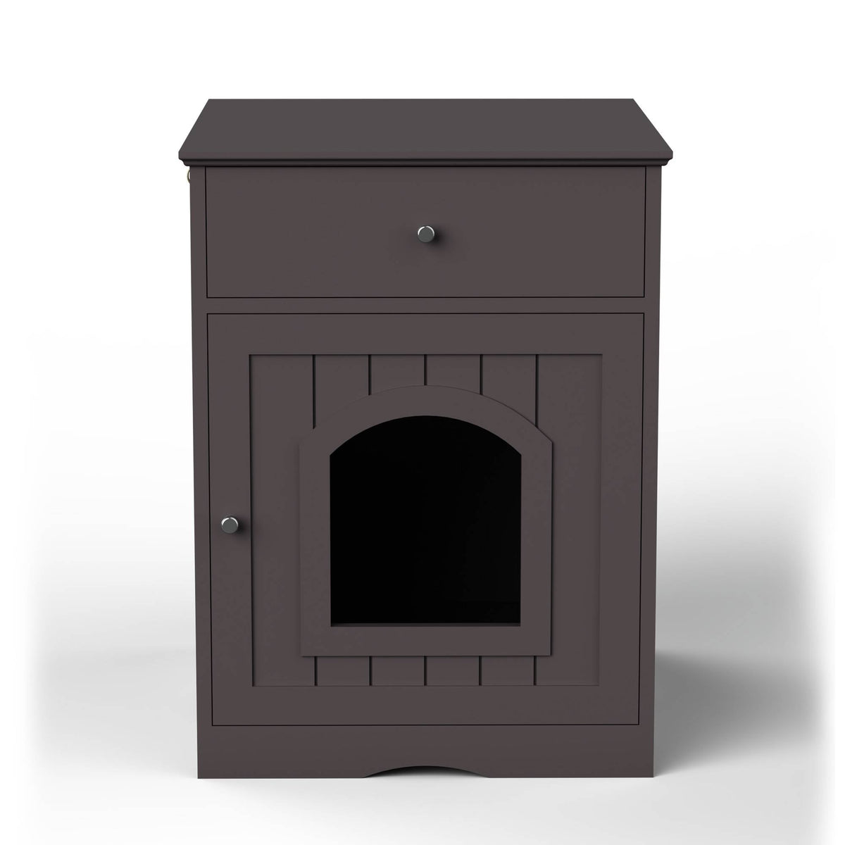 Wooden Pet House Cat Litter Box Enclosure With Drawer Side Table