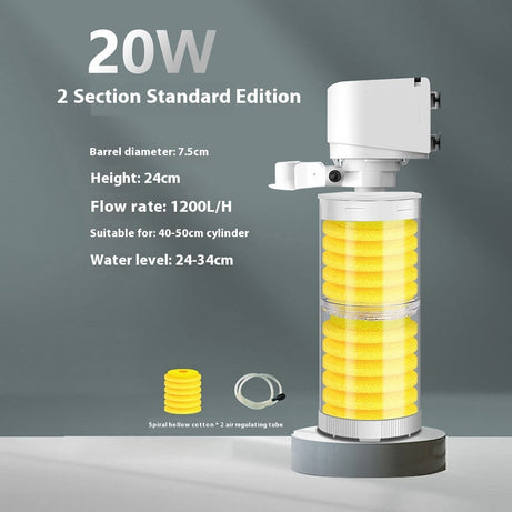 Fish Tank Built-in Filter Suction Wall-mounted Urinal